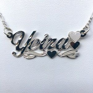 NAME PLATE NECKLACE STERLING SILVER